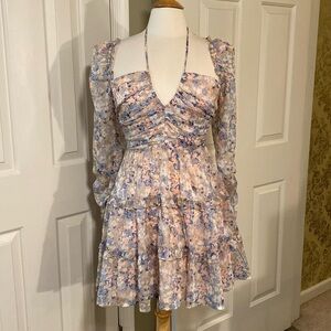 NWOT Astr Floral Halter Dress Size Medium